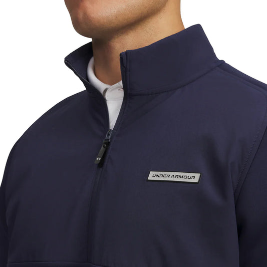 Under Armour Golf Drive Pro Hybrid 1/4 Zip Midlayer - Midnight Navy