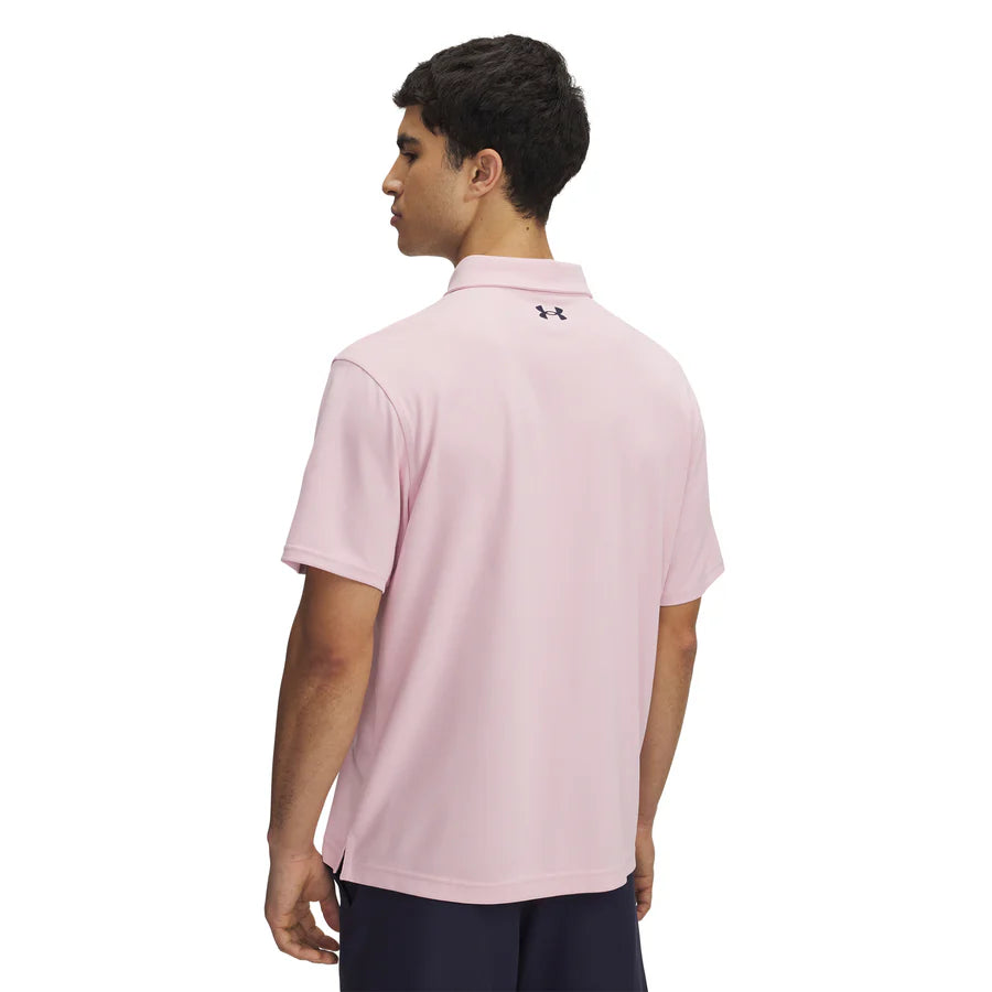 Under Armour Golf T2G Pique Shirt - Prime Pink/Midnight Navy
