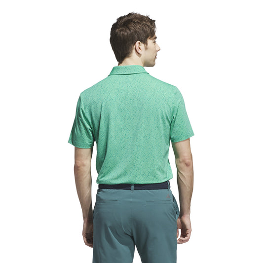 adidas Mens Ultimate365 Mini Bunker Polo Shirt - Lime Burst