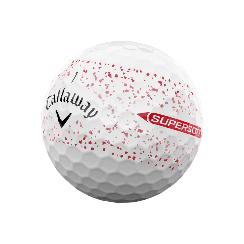 Callaway Supersoft Splatter 360 Red Golf Balls