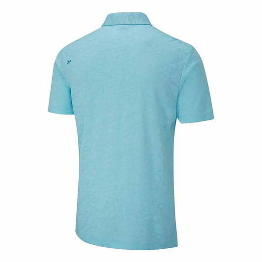 Ping Geo Camo Men's Polo Shirt - Crystal Blue