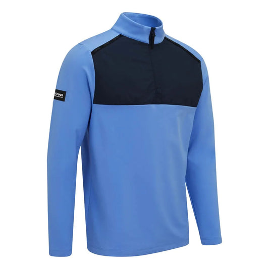 PING Keeton Men's Half Zip Fleece - Cornflower Blue/Navy