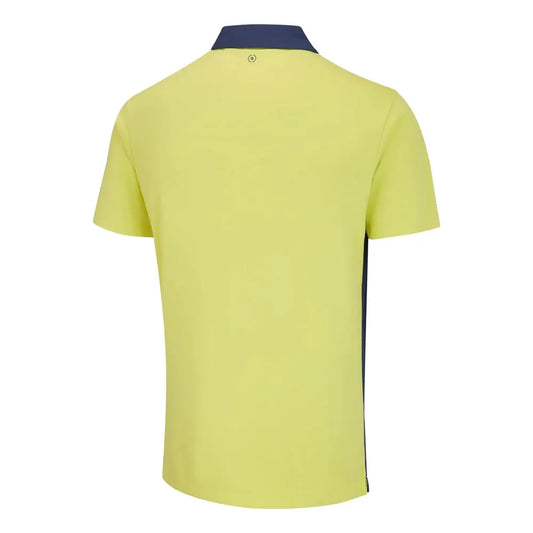 Ping Bodi Men's Colour Block Polo Shirt - Blue Indigo/Limelight