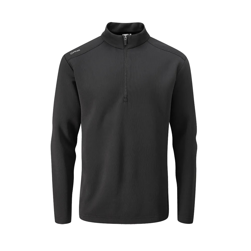 Ping Ramsey Men's Half Zip Ribbed Fleece - Black