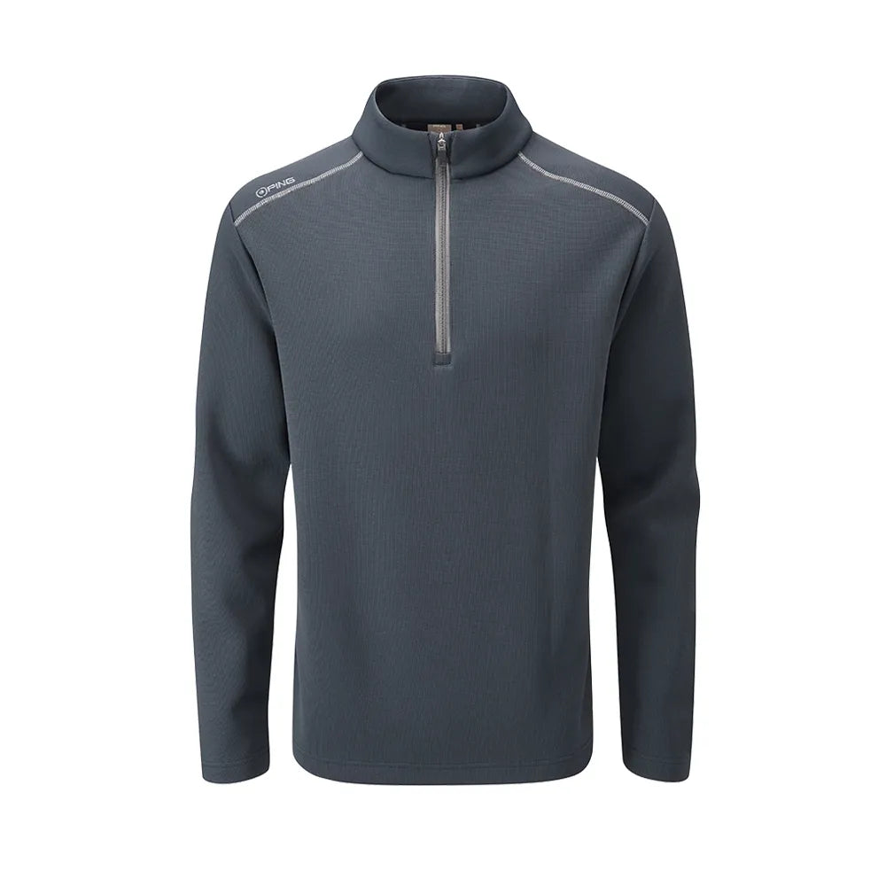 Ping Ramsey Men's Half Zip Ribbed Fleece - Navy