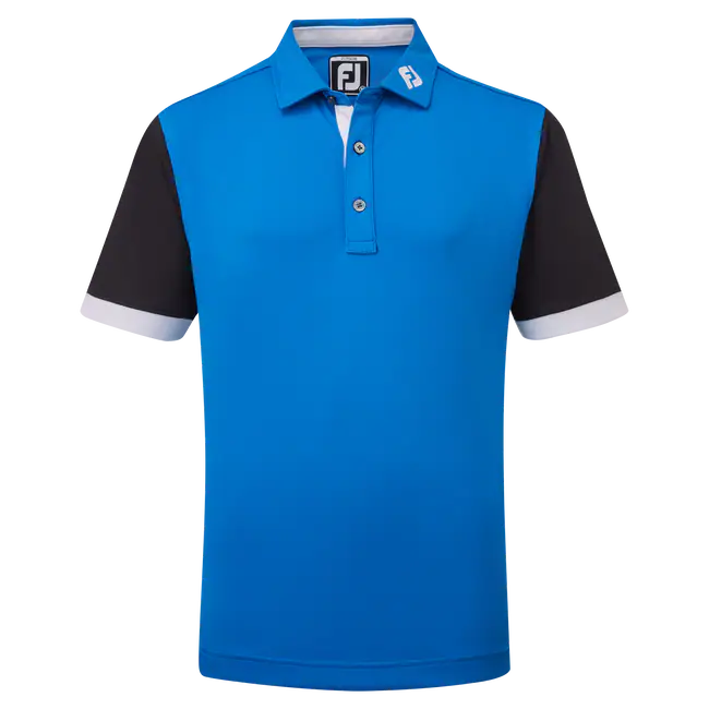 FootJoy Junior Colour Block Pique Colbalt/Black