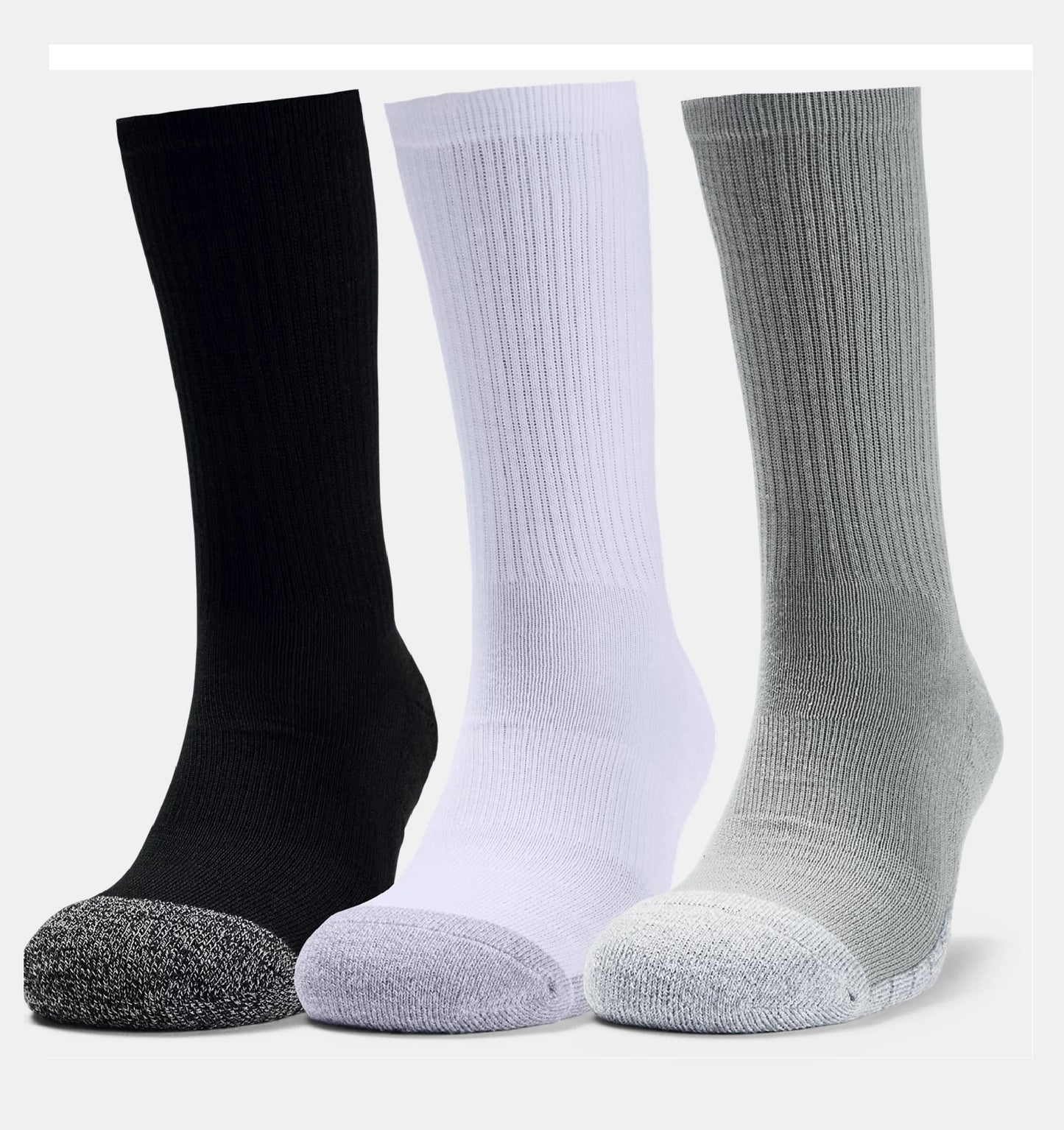 Under Armour Adult HeatGear Crew Socks 3-Pack 1346751-035