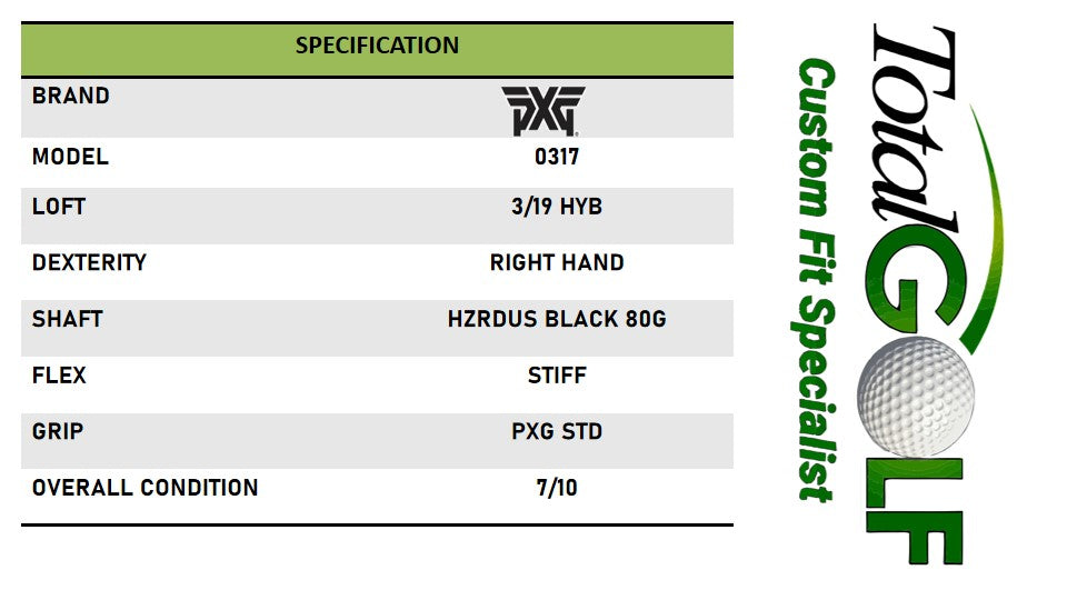 PXG 0317 X Hybrid 3/19 Hzrdus 6.0 80G Right Hand - USED
