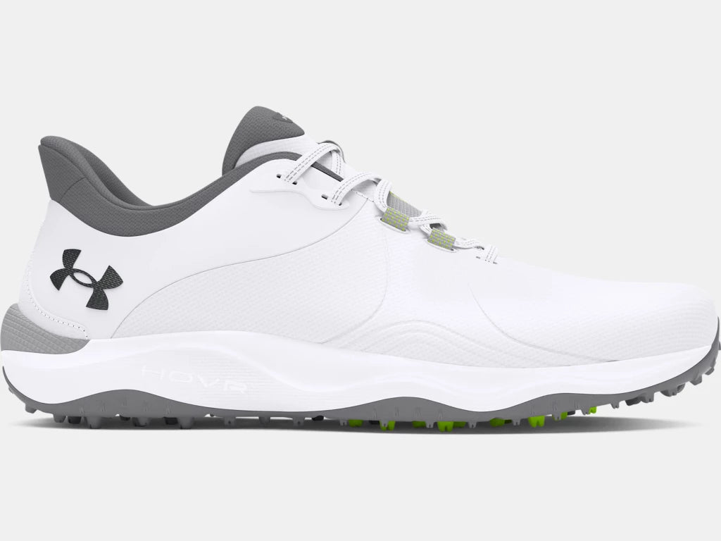 UA Drive Pro Spikeless Wide Golf Shoes - White