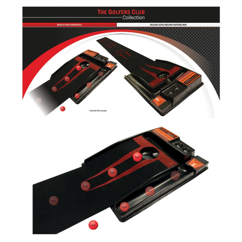 Brand Fusion Deluxe Auto-Return Putting Mat -  Black