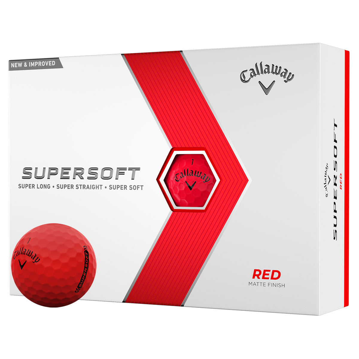 Callaway Supersoft Red Golf Balls 2023 - 12 Pack