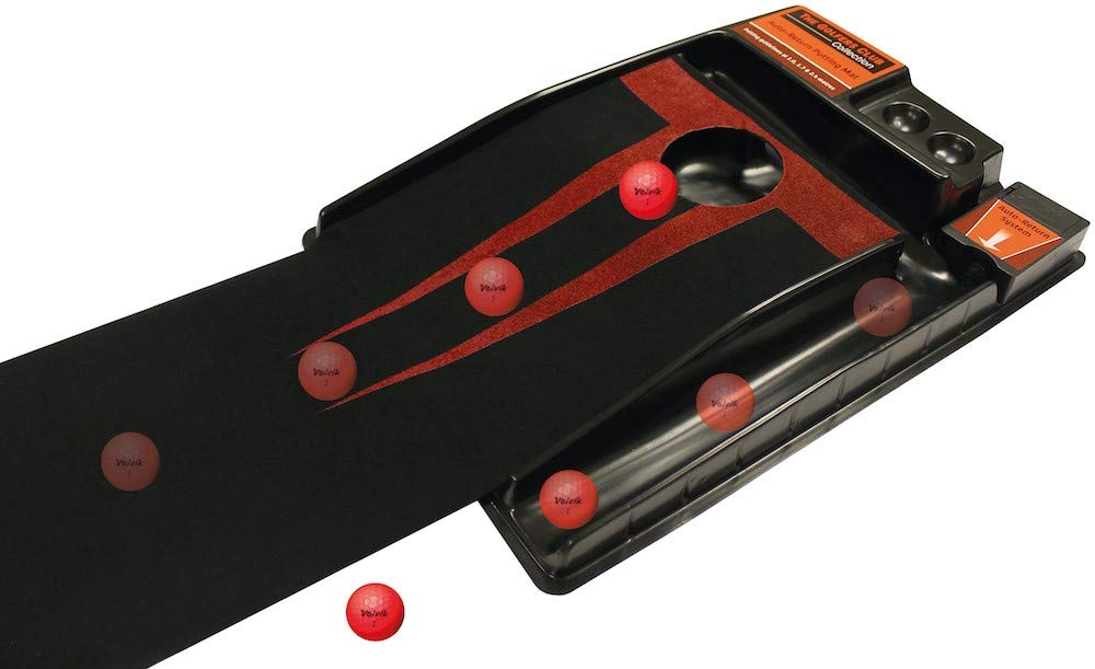 Brand Fusion Deluxe Auto-Return Putting Mat -  Black