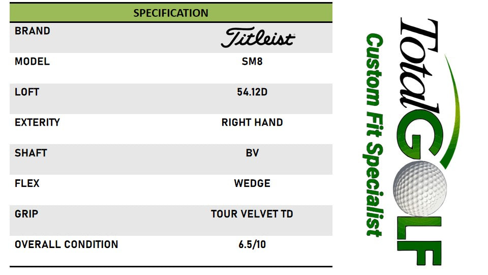 Titleist Vokey SM8 54.12D Wedge Right Hand - Used