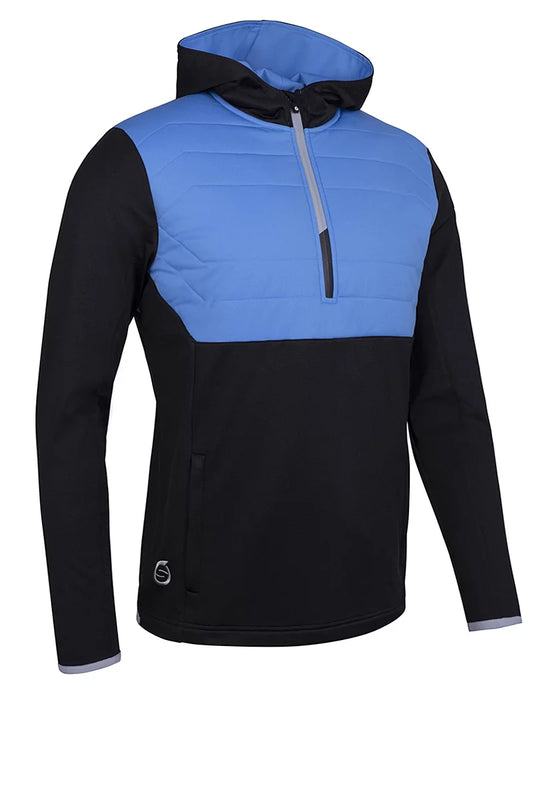 Sunderland Everest Hybrid Golf Hoodie - Black/Ocean/Silver