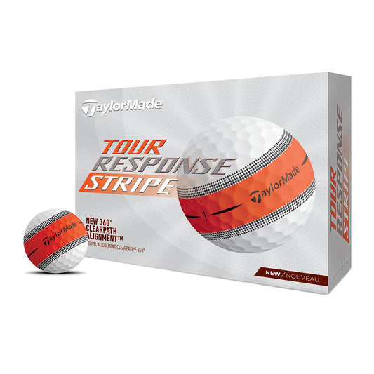 Taylormade Tour Response Stripe Golf Balls - Orange