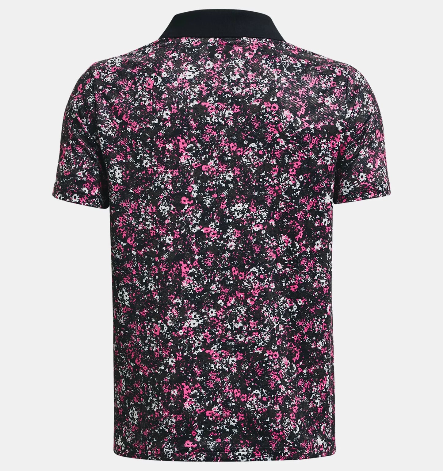 UA Performance Floral Speckle Polo - Black / Rebel Pink