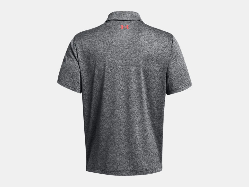 UA Playoff 3.0 Stripe Polo - Black/Red Solstice