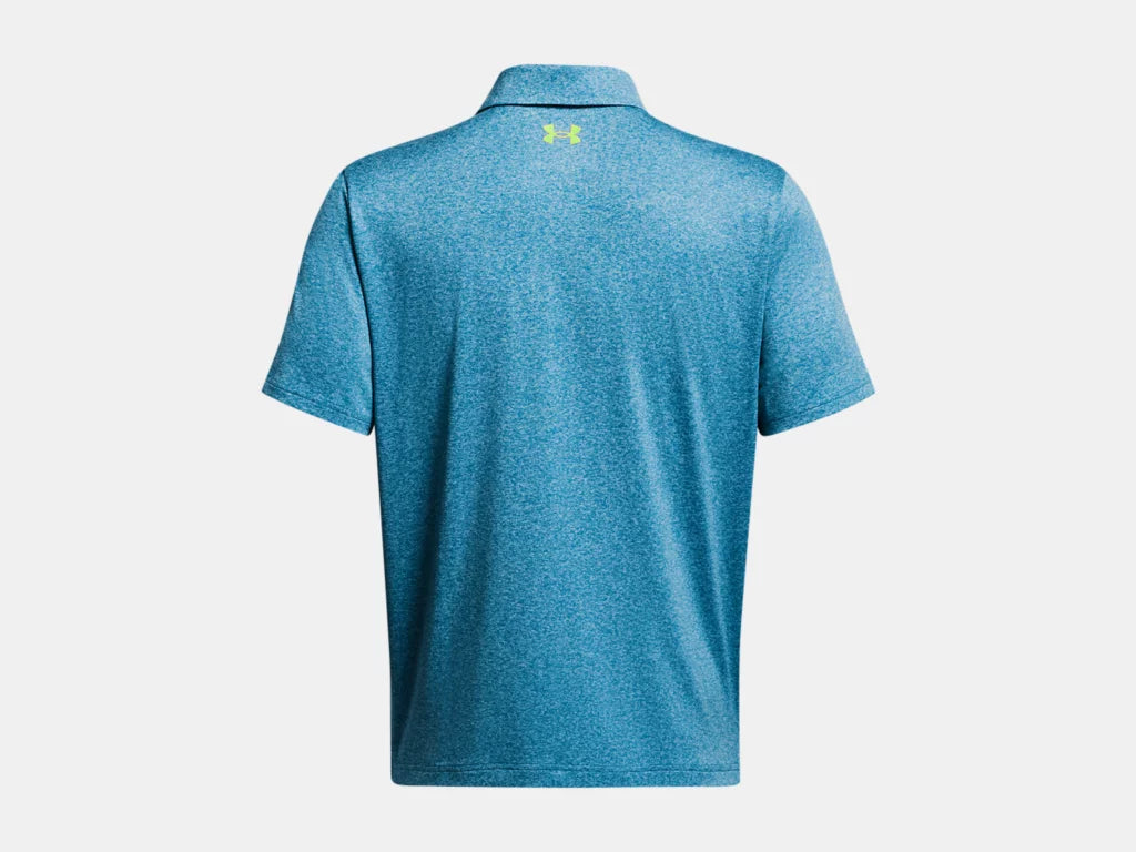 UA Playoff 3.0 Stripe Polo - Capri/High-Vis Yellow