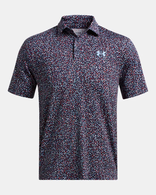 UA Playoff 3.0 Printed Polo - Midnight Navy / Horizon Blue