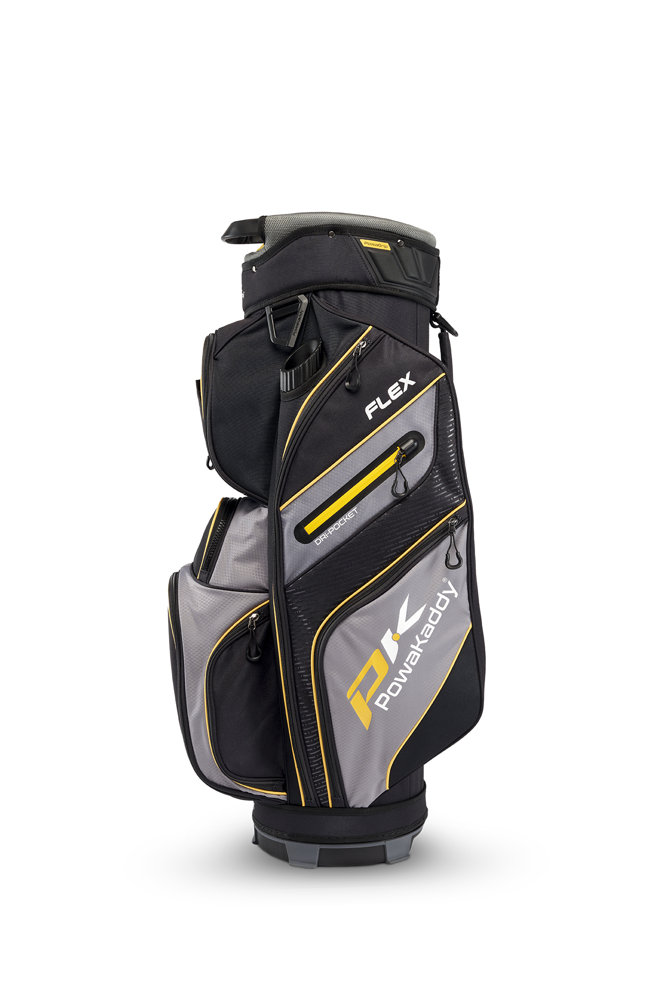 Powakaddy Flex Cart Bag - Grey with Yellow