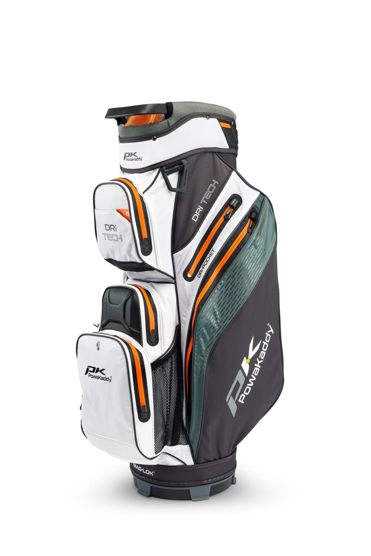 PowaKaddy DRi-TECH Cart Bag - White/Grey/Orange