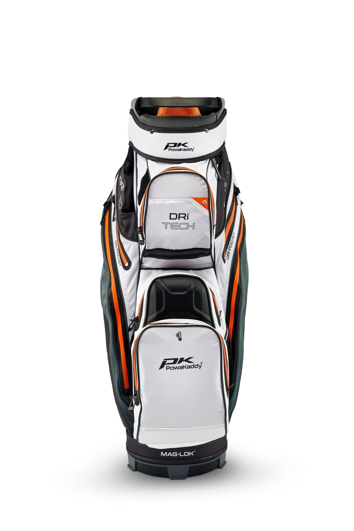 PowaKaddy DRi-TECH Cart Bag - White/Grey/Orange