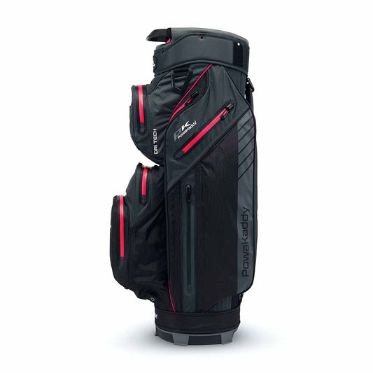 PowaKaddy Dri-Tech Waterproof Cart Golf Bag - Black/Pink