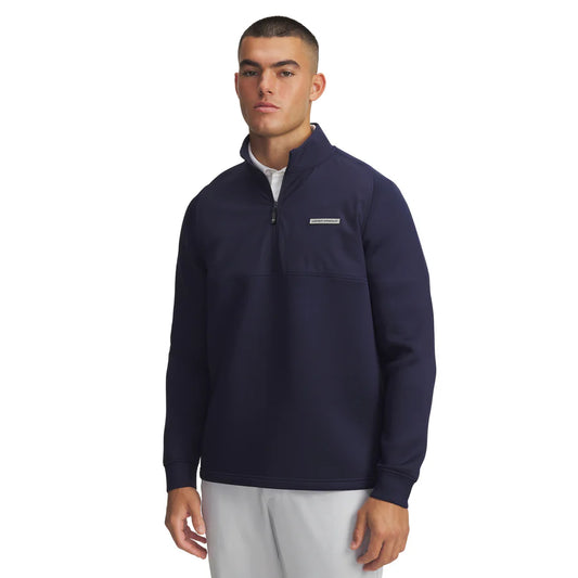Under Armour Golf Drive Pro Hybrid 1/4 Zip Midlayer - Midnight Navy
