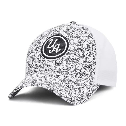 UA IsoMesh Golf Cart Cap Wht/Blk