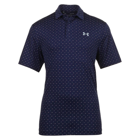 UA Playoff 3.0 Printed Polo - Midnight Navy/White/Steel