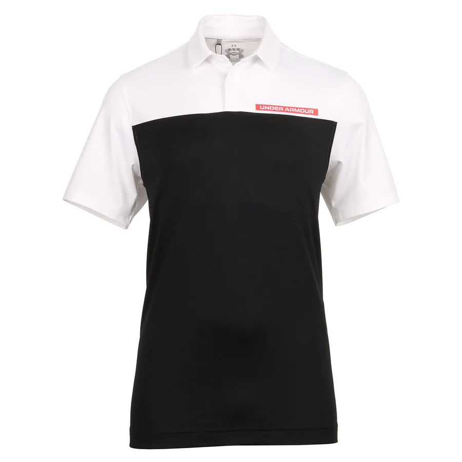 UA Tee To Green Color Block Polo - Black/White