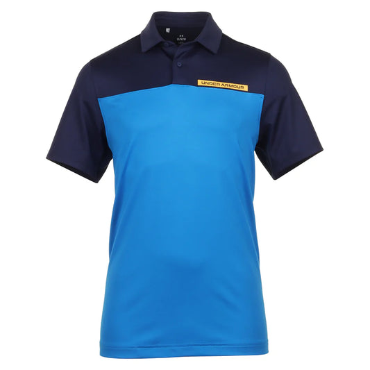 UA T2G BLK POLO Photon Blue/Midnight Navy/Nova Orange