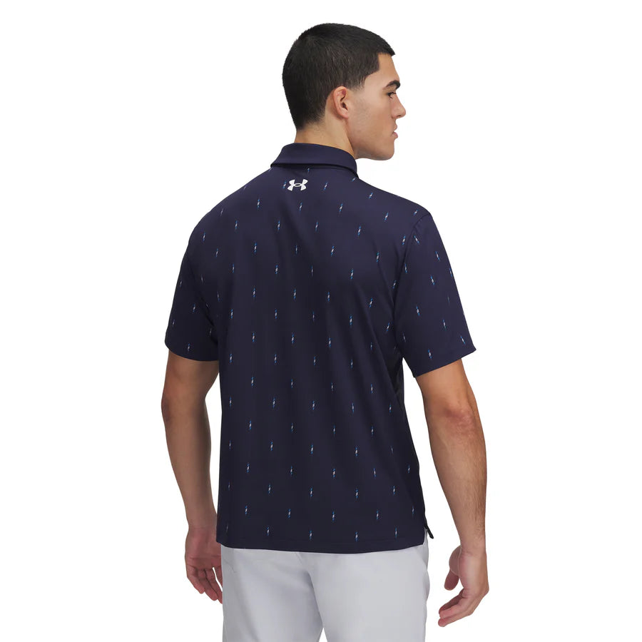 Under Armour Golf T2G Printed Shirt - Midnight Navy/White
