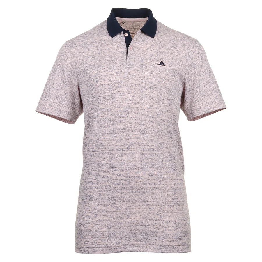 Adidas Golf Go-To Printed Shirt - Sandy Pink Melange