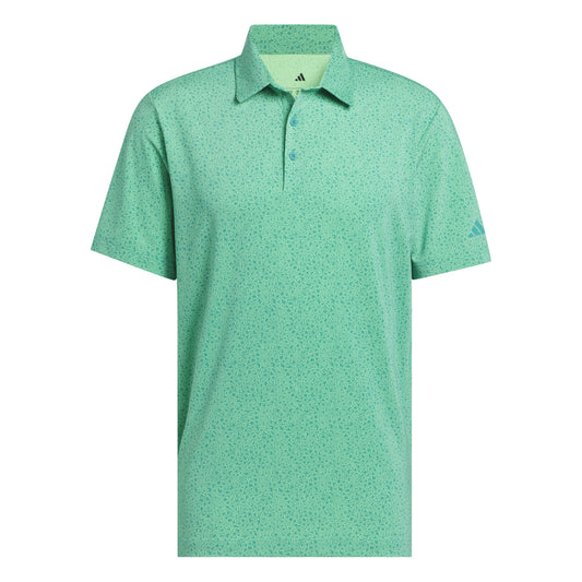 adidas Mens Ultimate365 Mini Bunker Polo Shirt - Lime Burst