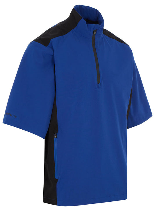 ProQuip Mens Aqualite Half Sleeve Waterproof Jacket - Black/Blue