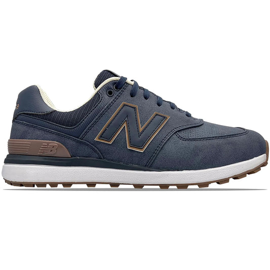 New Balance 574 Greens V2 Spikeless Golf Shoes Navy/Gum