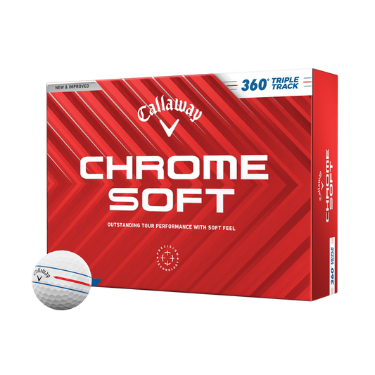 Callaway Chrome Soft Golf Balls 360 Triple Track - White