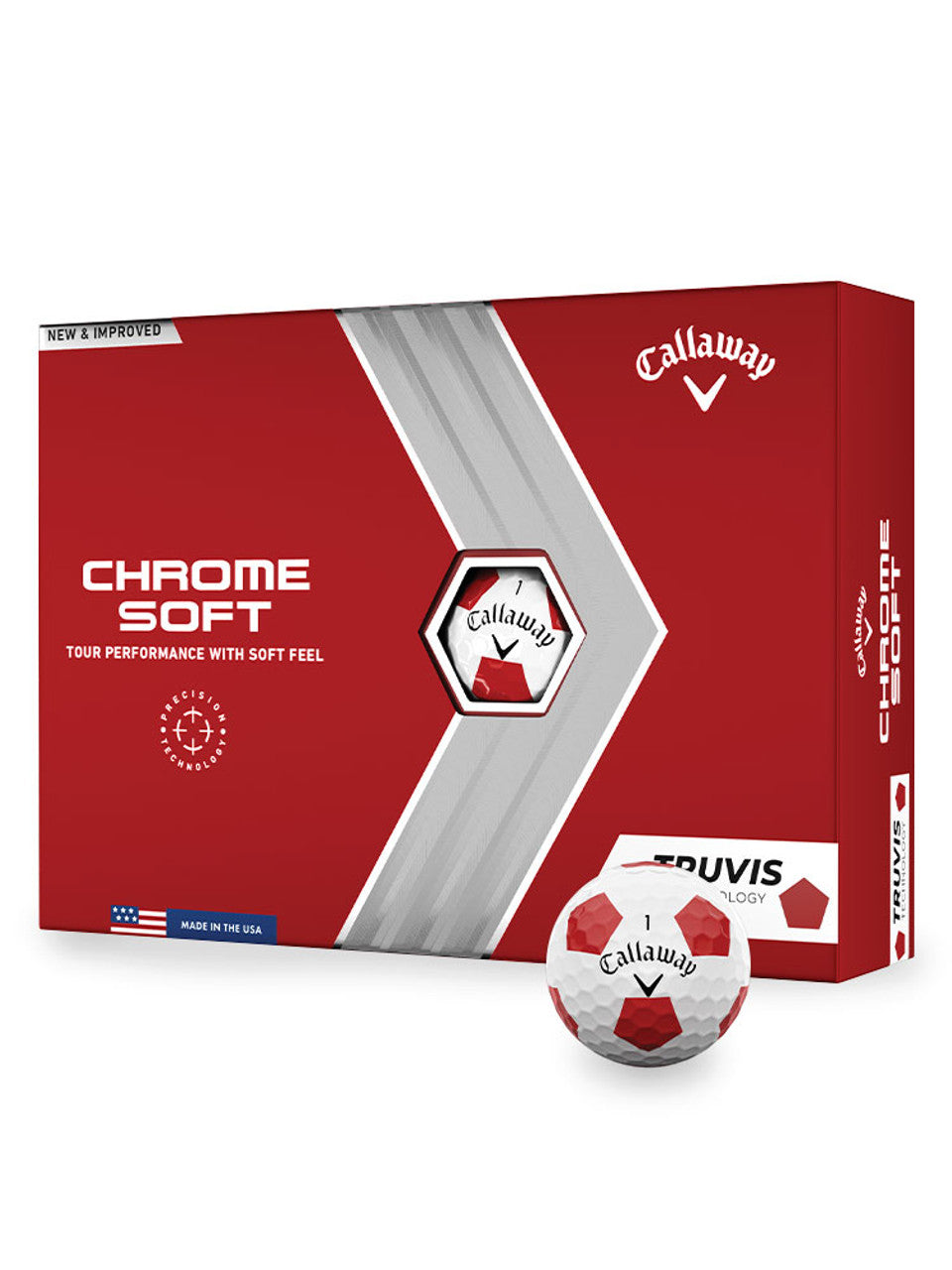 Callaway Chromesoft 2023 Truvis White / Red 12 Pack