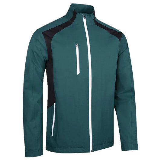 Sunderland Mens Waterproof Valberg Golf Jacket - Evergreen/Blk/Wht