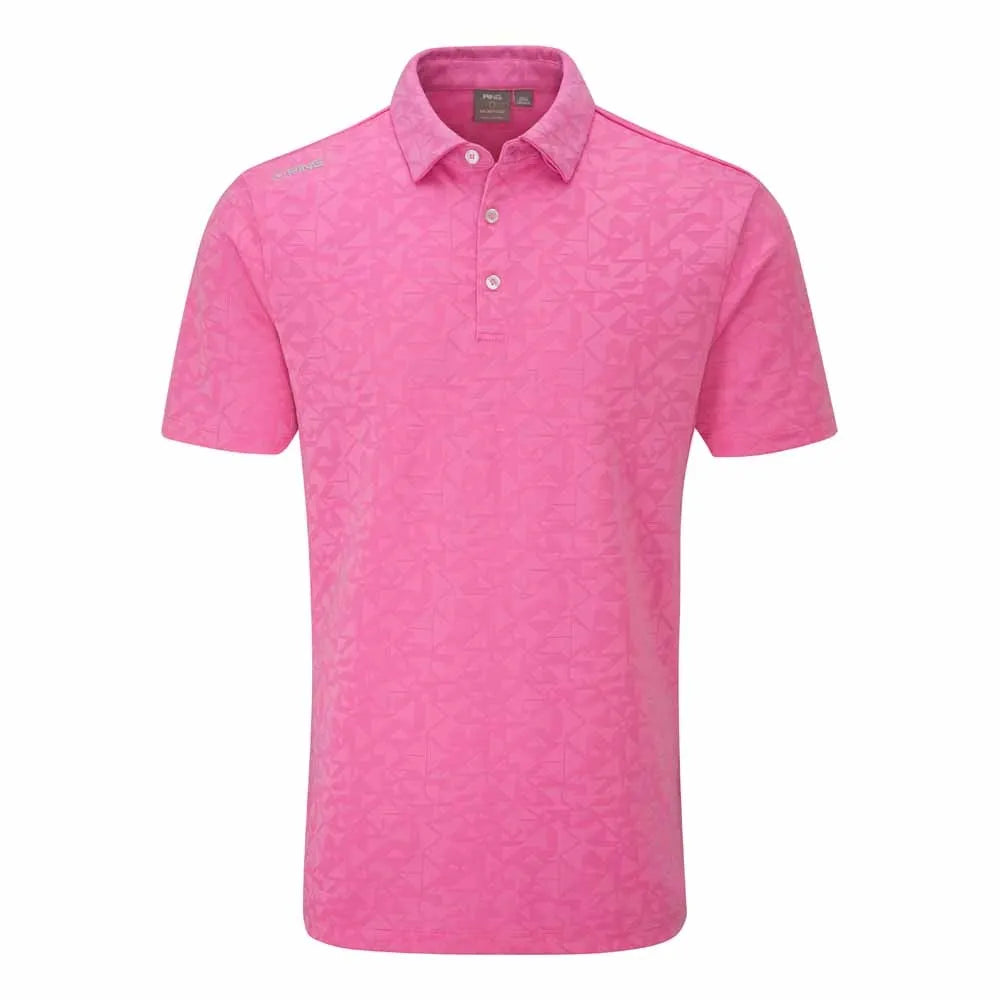 Ping Geo Camo Men's Polo Shirt - Ultra Pink