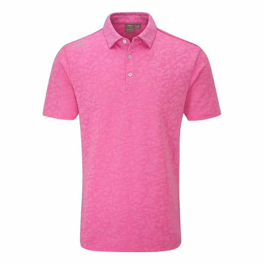 Ping Geo Camo Men's Polo Shirt - Ultra Pink