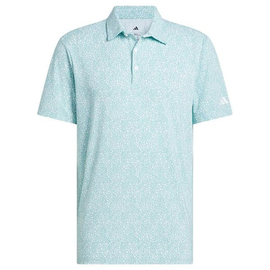 Adidas Mens Ultimate365 Mini Bunker Polo Shirt - Pure Teal