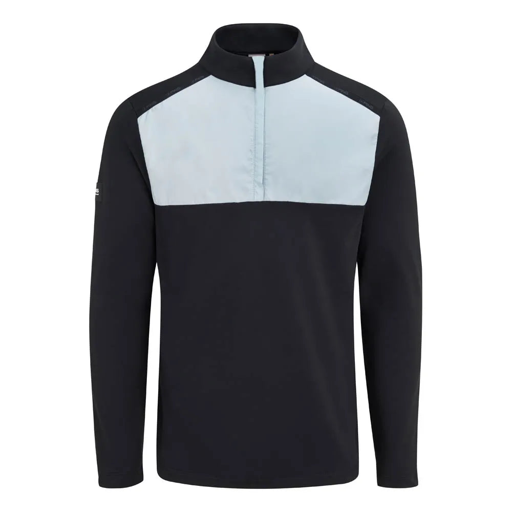 PING Keeton Men's Half Zip Fleece - Black/Pearl Grey