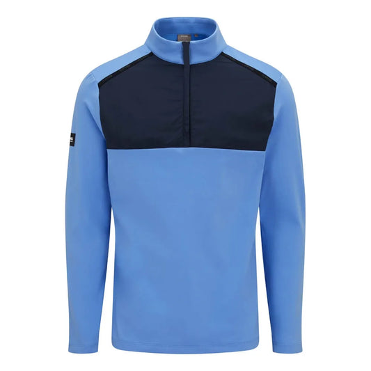PING Keeton Men's Half Zip Fleece - Cornflower Blue/Navy