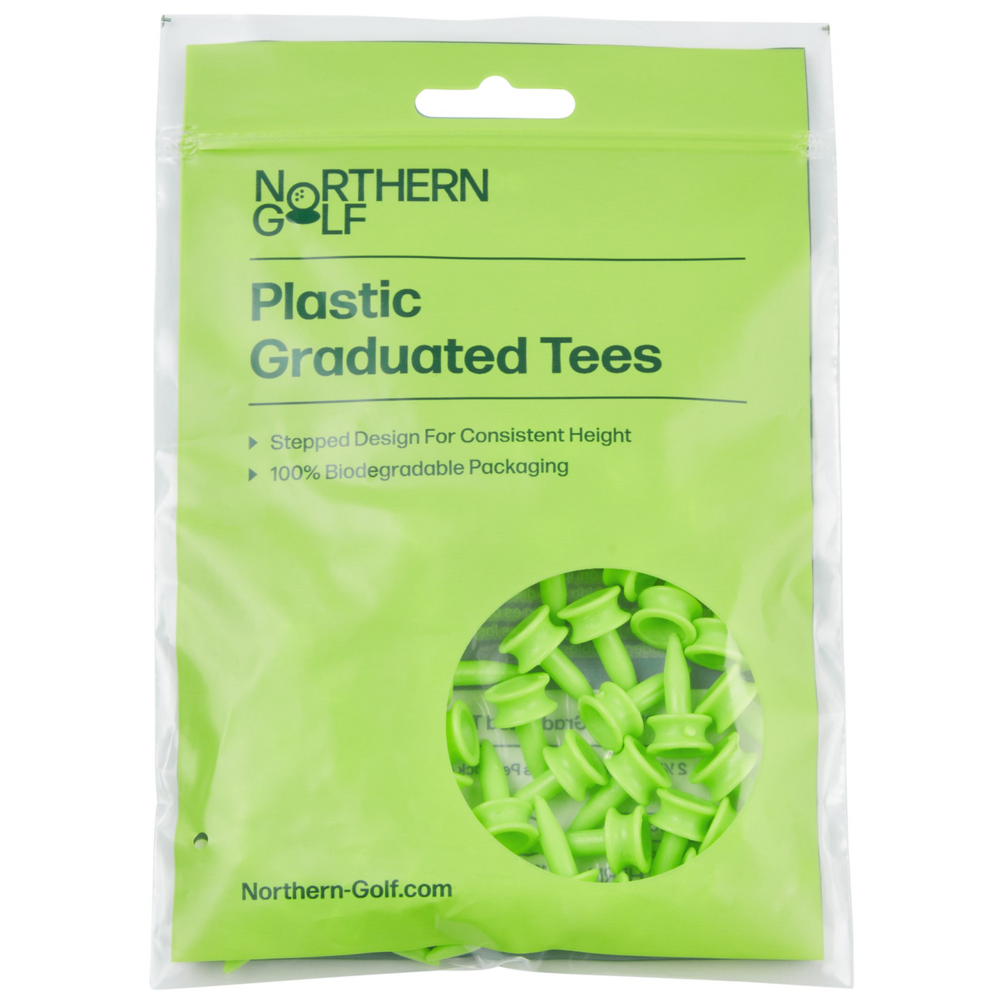 Northern Golf - Graduated Tees - Lime 25mm