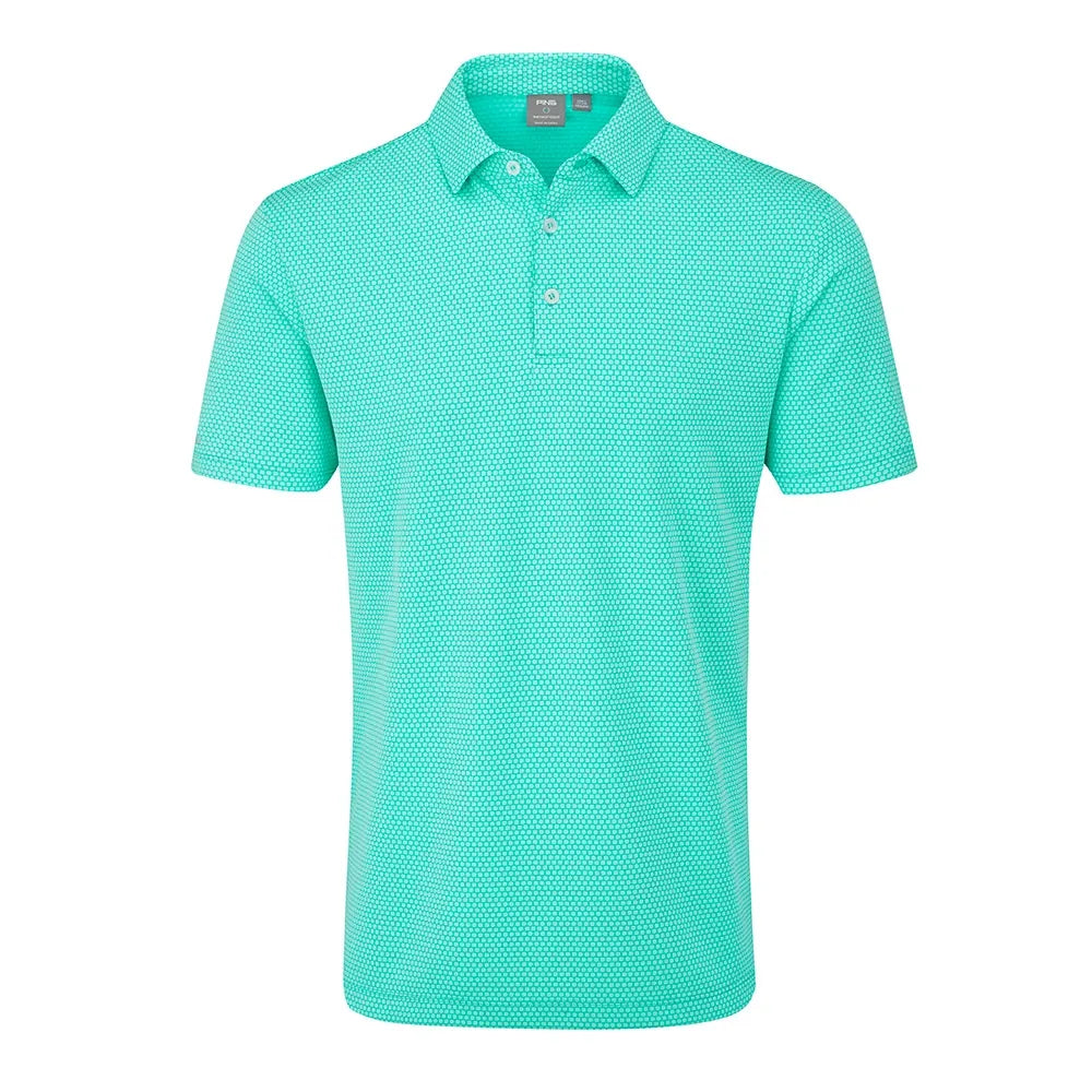 Ping Halcyon Men's Honeycomb Polo Shirt - Aruba Blue Multi