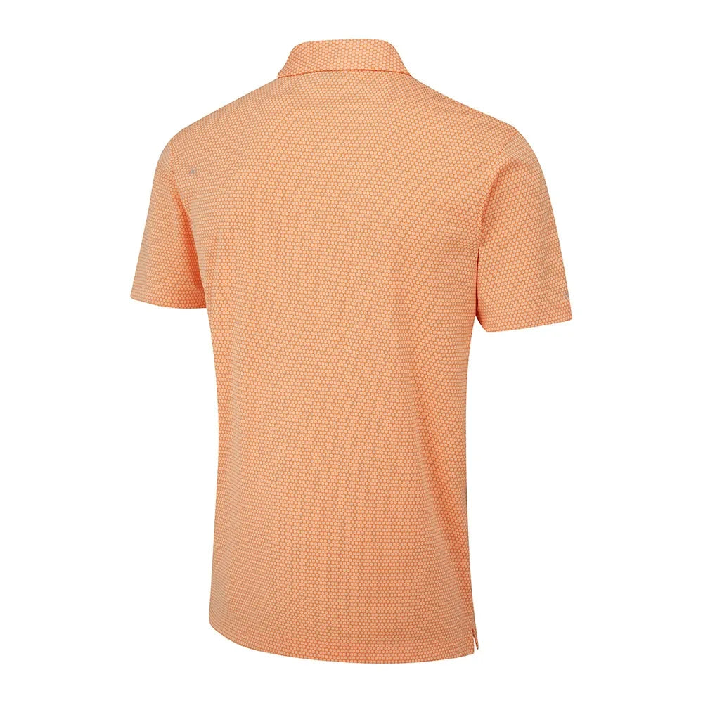 Ping Halcyon Men's Honeycomb Polo Shirt - Tangerine Multi