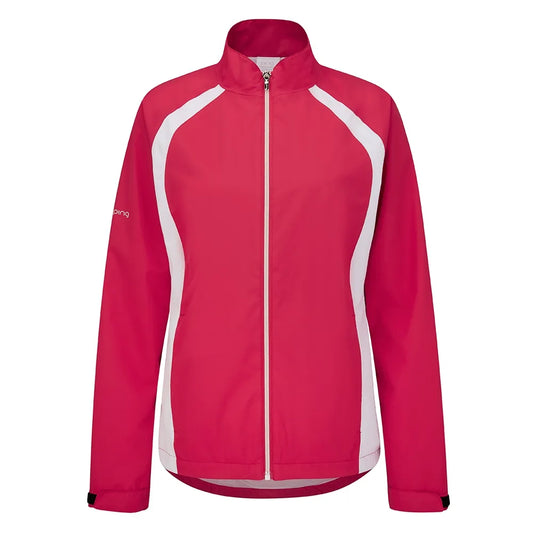 Ping Freda Ladies Waterproof Jacket - Rosebud/White