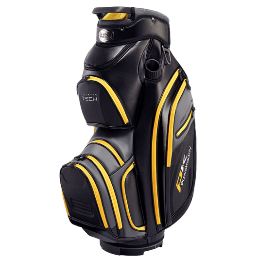 Powakaddy Premium Tech Cart Bag Black/Gun/Yellow